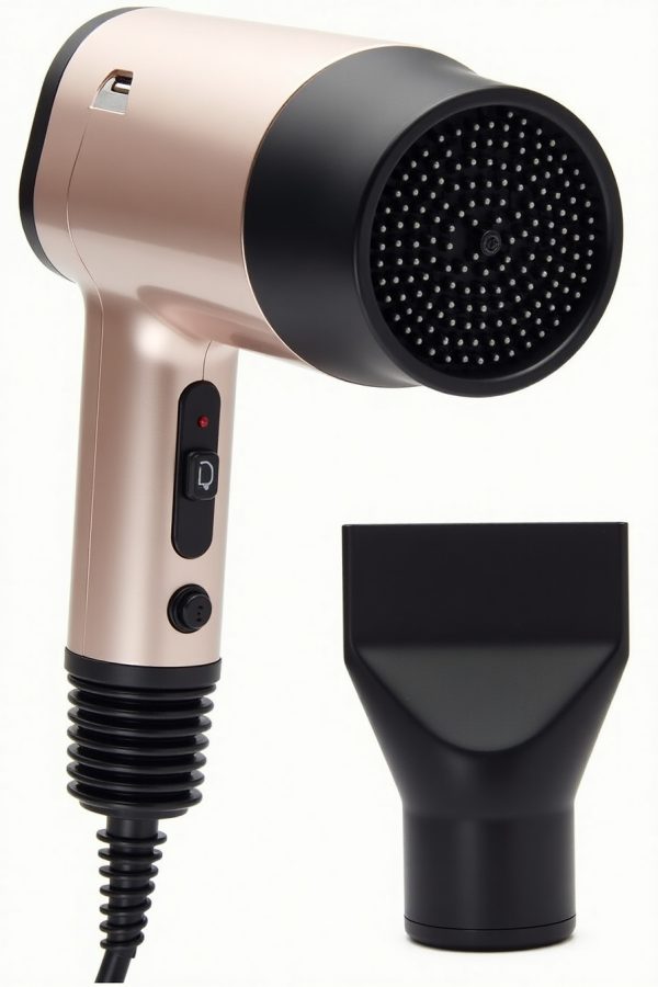 Ionic Professional Hair Dryer with Diffuser and Nozzle