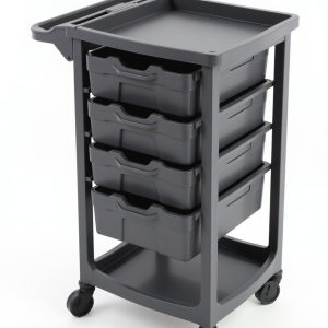 5-Tier Mobile Salon Trolley with Lockable Drawers